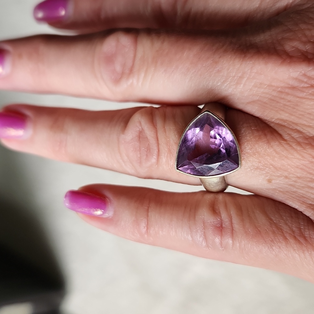 Amethyst and Silver Ring